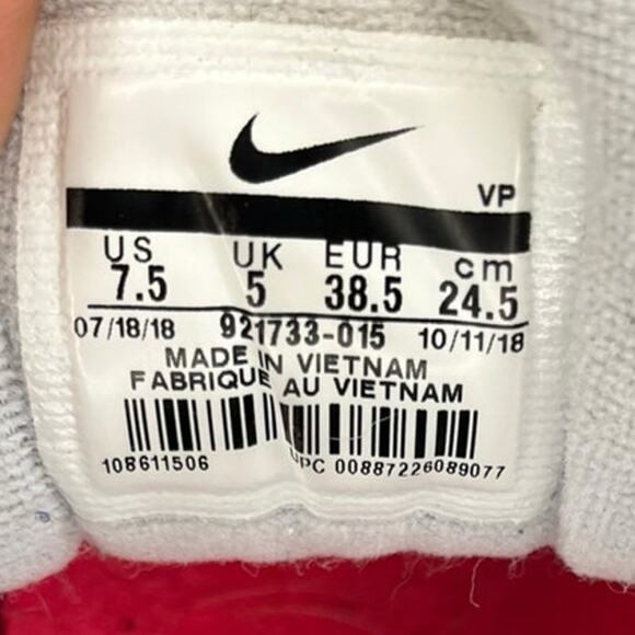 Womens Nike Air Max 97 921733-015 Leather Athletic Sneaker Shoes Size 7.5 White - Picture 6 of 6